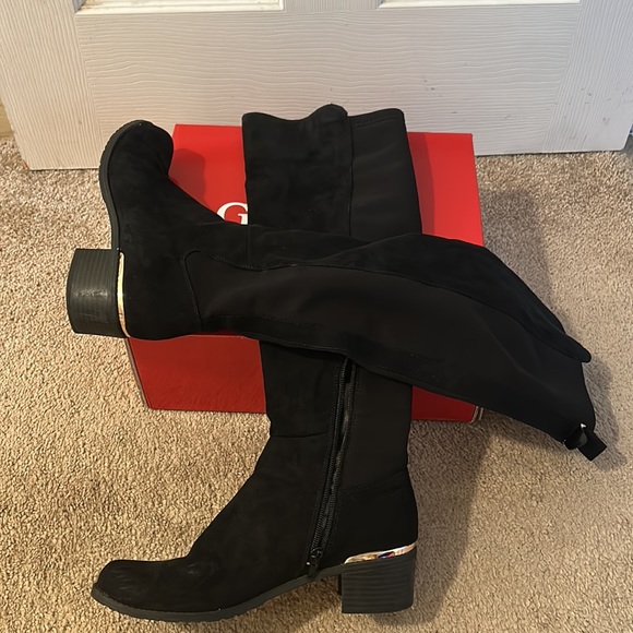 Guess Factory Suede Weslie Over The Knee Boots Size 8 - Picture 3 of 12
